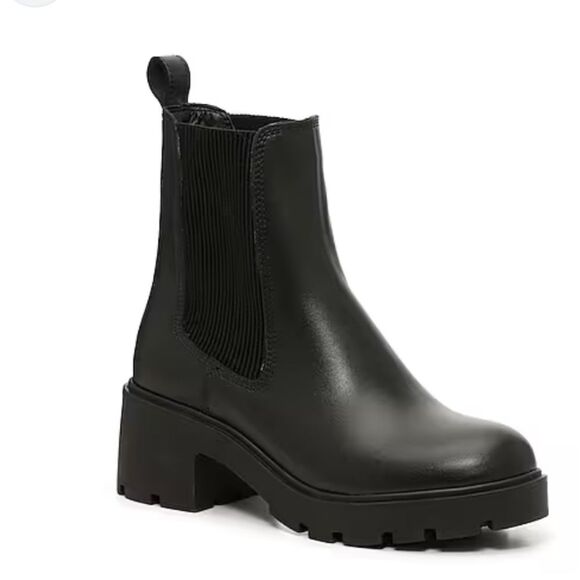 Steve Madden Phyllis Combat Boot- Black - Picture 4 of 8